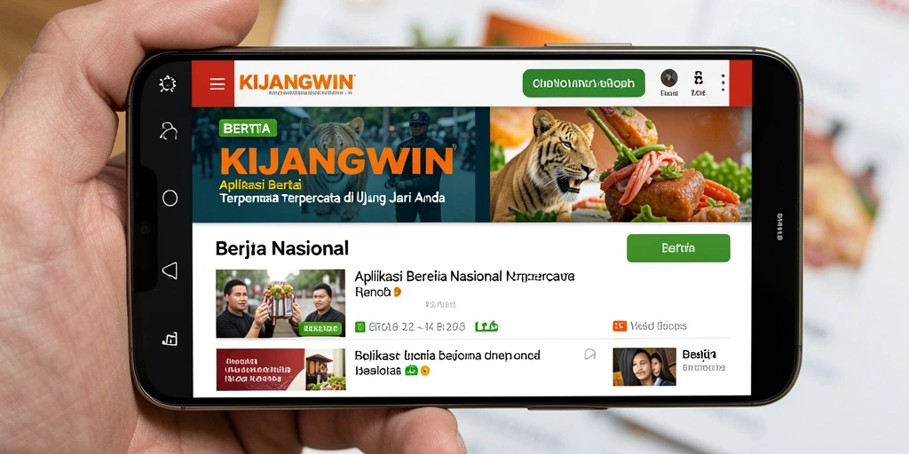 Antarmuka aplikasi KIJANGWIN menampilkan berita nasional terkini.