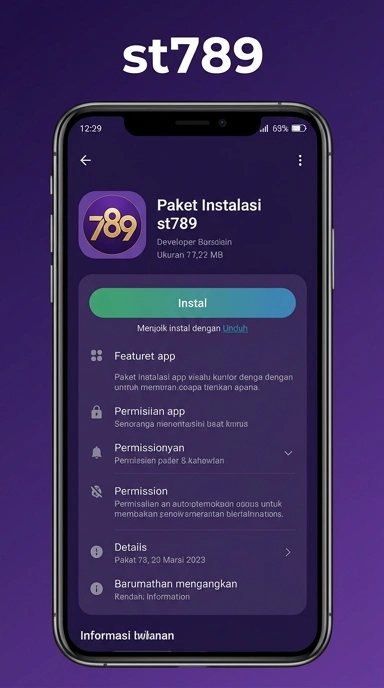 Tampilan halaman APK st789