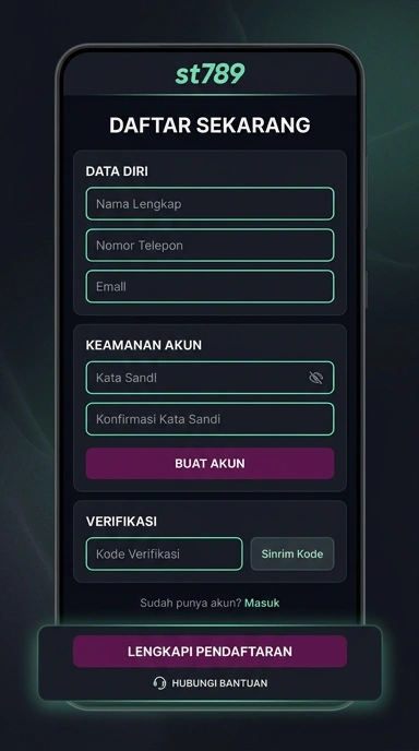 Tampilan halaman daftar st789