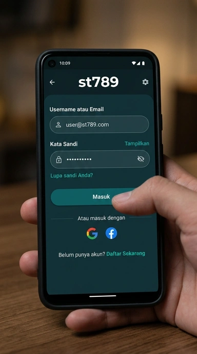 Tampilan halaman login st789